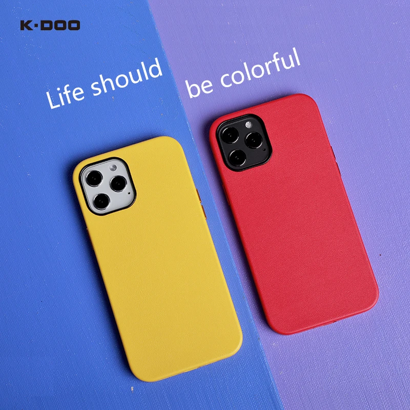 K-DOO Noble Collection Premium Pu Leather Back Cover, Full Coverage Protector,Shell, Case for iPhone 12, 12Pro, 12mini, 12Promax