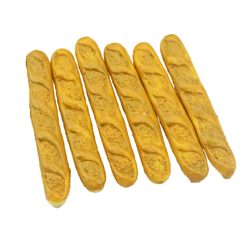 Mini baguette en argile pour la décoration de la maison, accessoires miniatures, simulation de maison de courses, jouets modèles JXFood, décoration de la maison au beurre, 6 pièces, 1/12