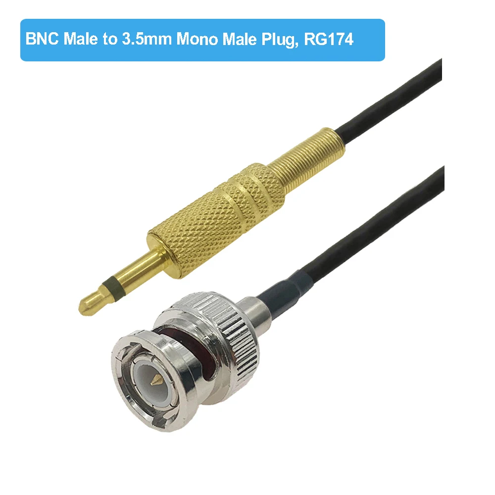 BNC Male Plug to 3.5mm Mono Male 1/8