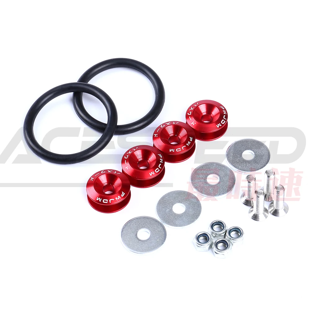 JDM Style Aluminum Bumper Quick Release Fasteners Fender Washers For Honda Civic Integra And Universal Car with Logo