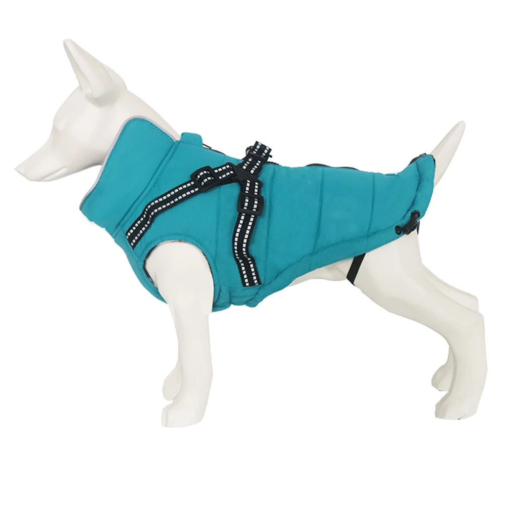 

Winter Dog Coat for Small Dogs Reflective Dog Jacket Puppy Warm Fleece Windproof Dog Clothes with Harness Medium Large Dogs XS