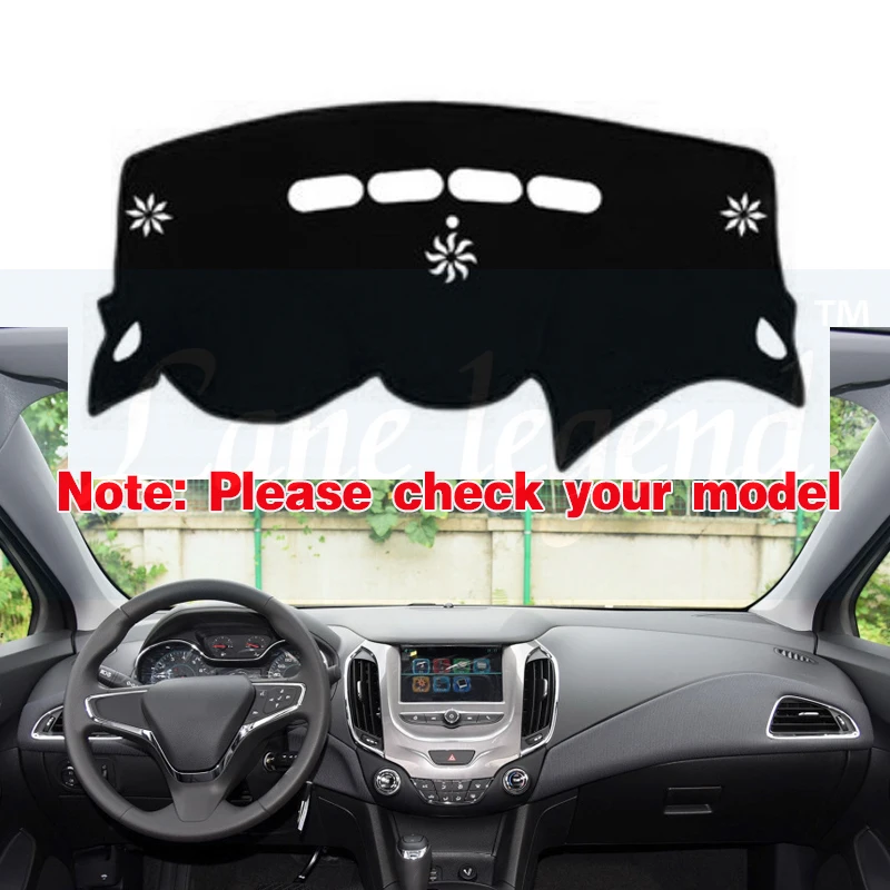 For Chevrolet Cruze 2016 2017 2018 2019 MK2 Anti-Slip Mat Dashboard Cover Pad Sunshade Dashmat Carpet Anti-UV Car Accessories
