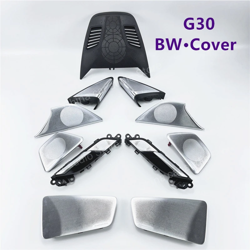 ALOONGACARR Audio Upgrade Kit Für BMW G30 5 Serie Mitten Hochtöner Subwoofer HiFi Musik Stereo Horn LED Beleuchten Lautsprecher Abdeckung Trim refit 6