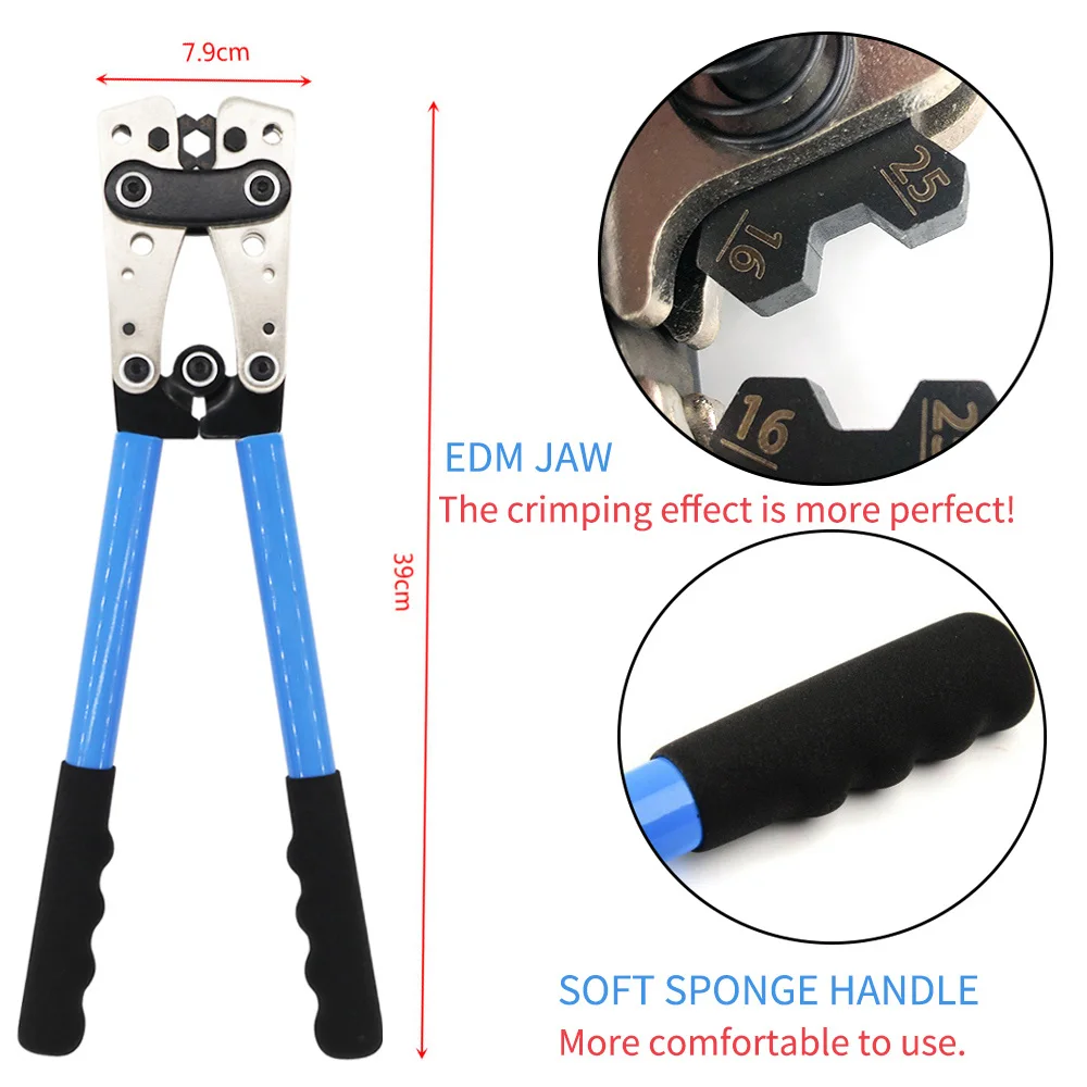 SC connector crimping tool 6-50mm Battery Cable Lug Crimping Tools Hand Electrician Pliers 22-10 Tube Terminal Crimper Plier kit