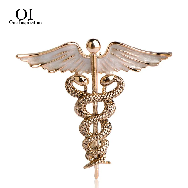 BUCOMEOI Wing with Snakes Shape Brooches Enamel Brooch Pins for Women Girls Suit Shoulder Scarf Clips Party Clothes Accessories 