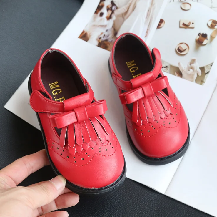 Kids Shoes New Children Toddler Baby Little Girls Summer Leather Shoes For Girls princess T-word Shoes 1 2 3 4 5 6 7 Years New