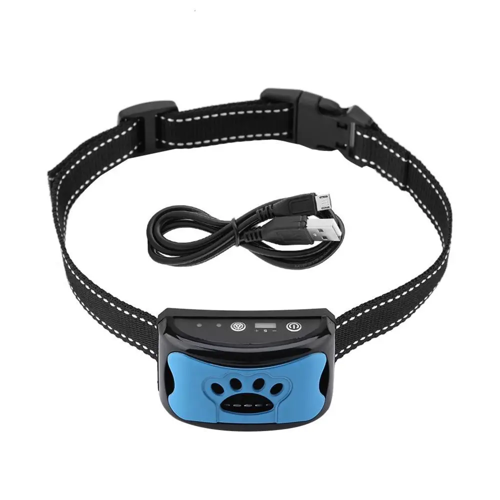 Collar de entrenamiento antiladridos para perros, dispositivo de Control de ladridos, recargable, impermeable, 7 niveles de sensibilidad, suministro para mascotas