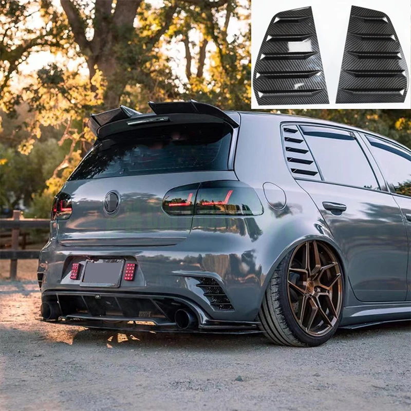 Außen auto Heckscheiben Dreieck Jalousie Abdeckung Aufkleber für VW Golf 6 7 2, 5 mk6 mk7 mk 7,5 gti r gtd Auto Styling Cover Aufkleber