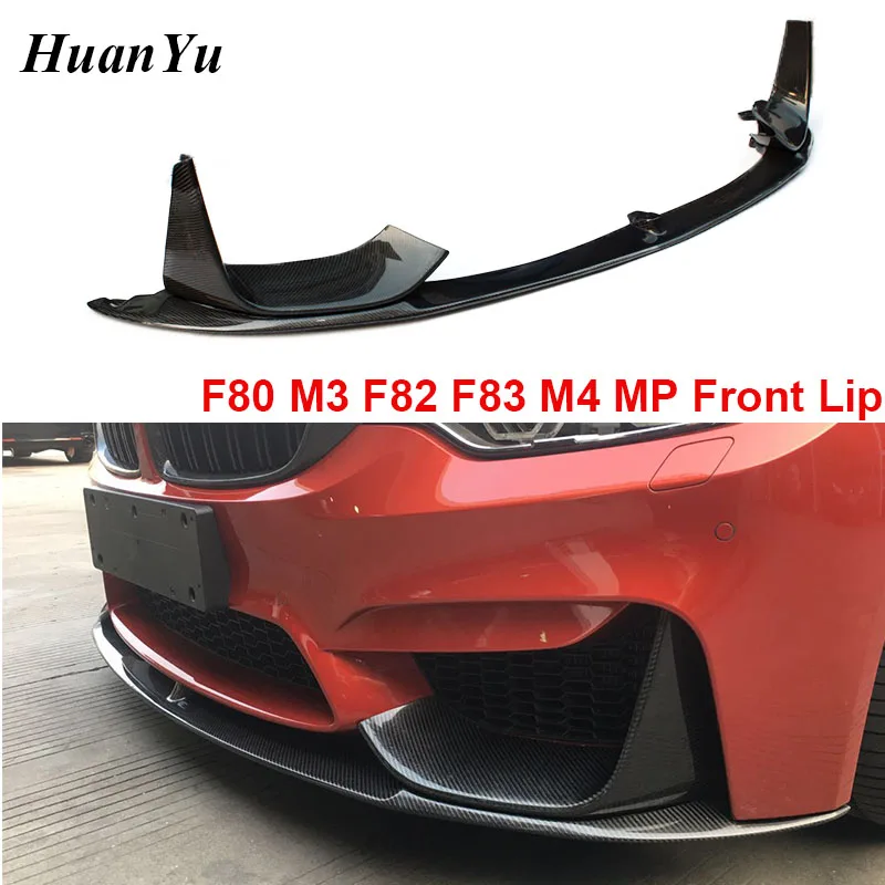 F80 (M3) F82 F83 (M4) MP Style Front Lip Bumpers with Splitters for BMW Carbon Fiber 2014+ Car Styling 3pcs Bumpers