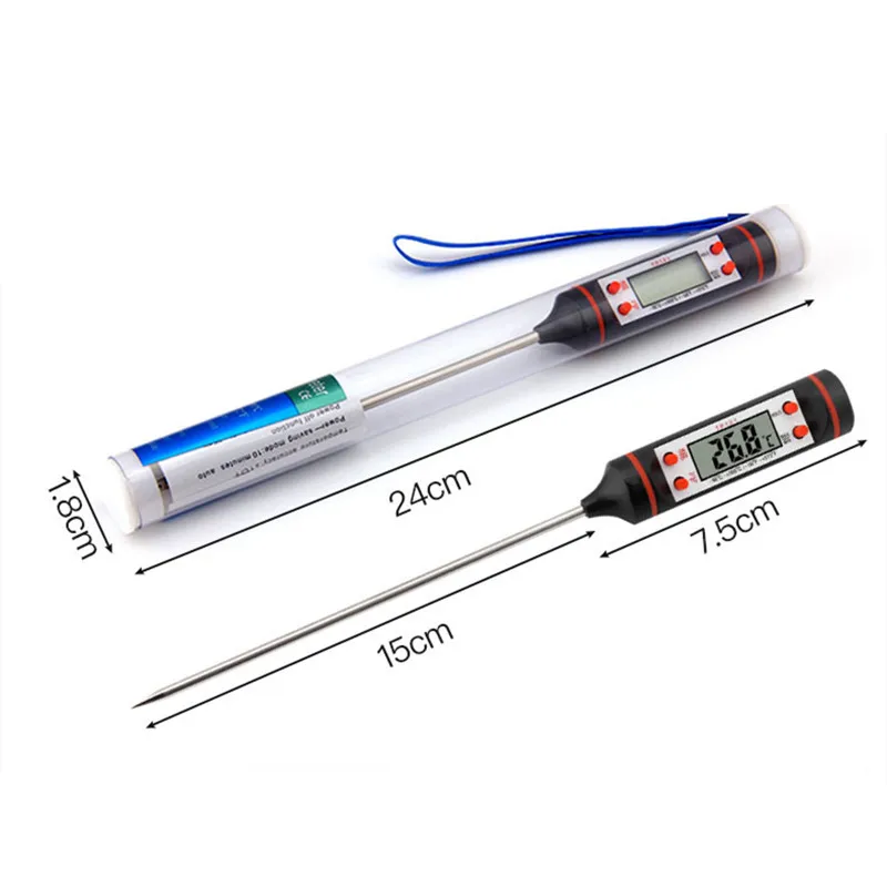 Kitchen oil thermometer Needle Food Thermometer Instant Read Meat Temperature Meter Tester with Probe for Grilling BBQ Kitchen