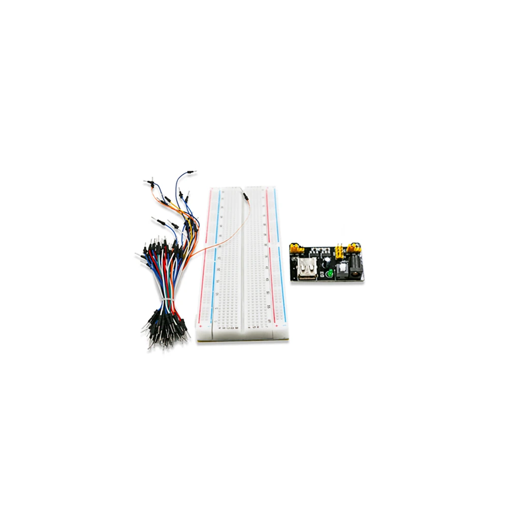 1SET MB102 Breadboard Power Module MB-102 830 Point Solderless Jumper Wires PCB Bread Board Test Develop DIY KIT  Good Quality
