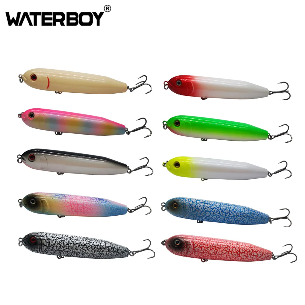 

WATERBOY TW Topwater карандаш приманка 10 см 20 г бас Щука воблер, твердая плавающая приманка-карандаш