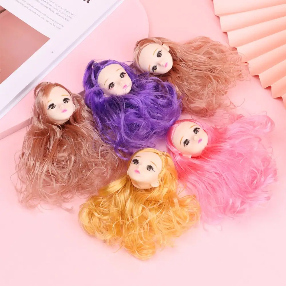 Multiple Color 1/6 BJD Doll Head 30 Dolls Joint DIY Head Wear For 30cm Dolls Hairstyles 3D Eyes Ancient Doll Head Accessories