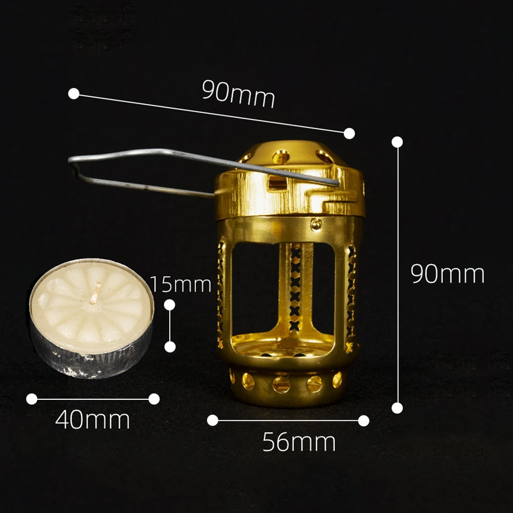 Angling Candle Lantern Brass Tent Hanging Candlestick Tea Light Night Fishing Lantern Candle Lamp Lighting Camping Equipment