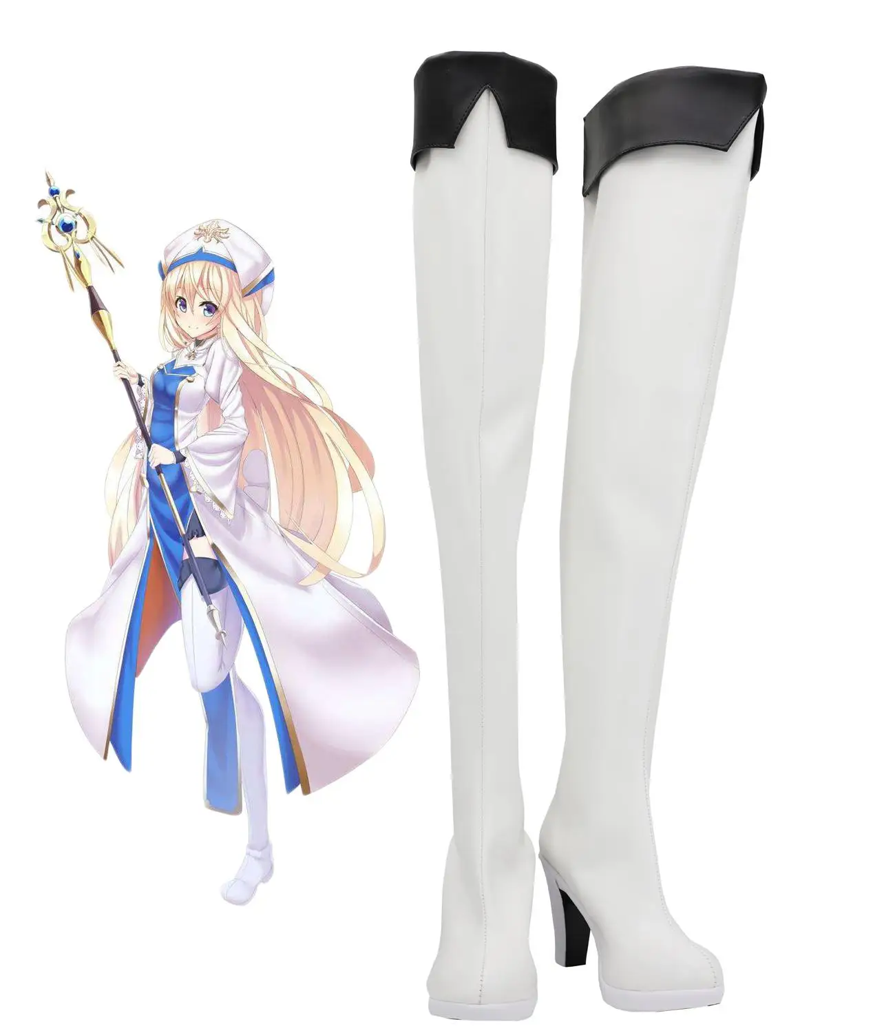 

Priestess Wellingtons Boots Cosplay Goblin Slayer Priestess Cosplay Boots Kitten Heels Shoes Custom Made