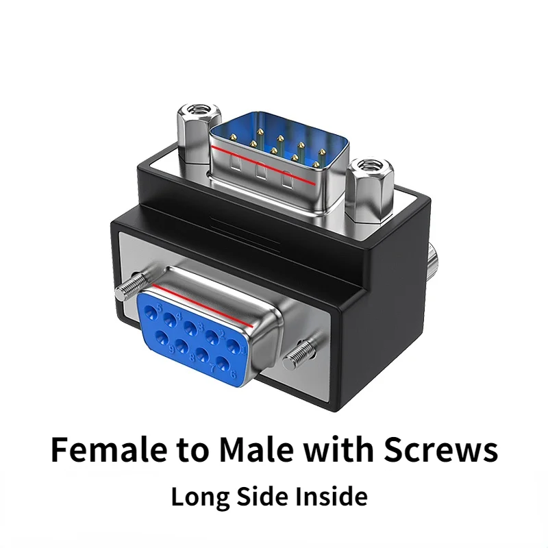 Адаптеры DB9, 9-контактные разъемы типа L с последовательным портом RS232 COM D-Sub 9