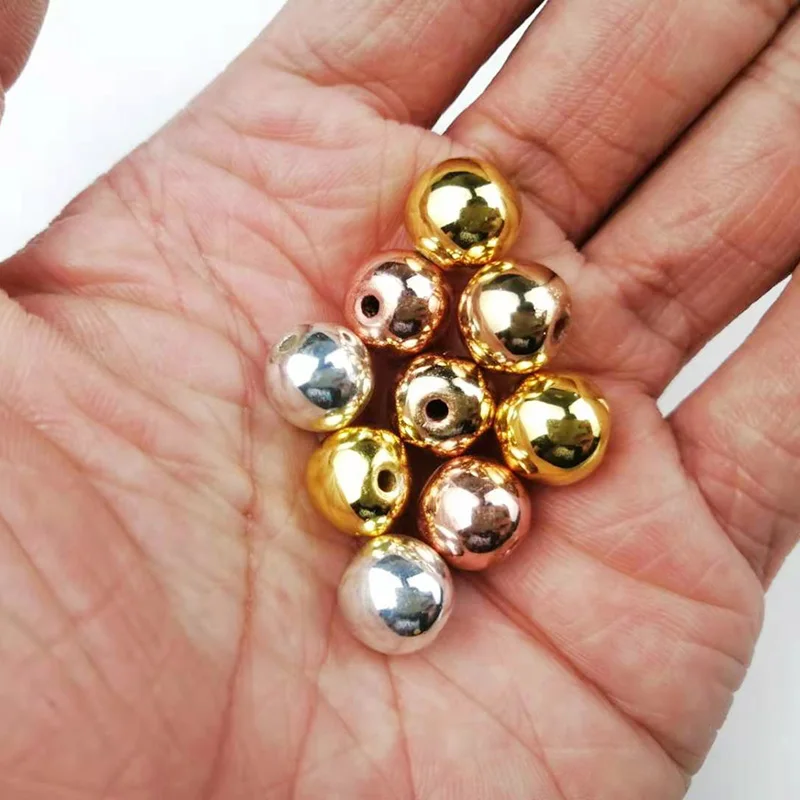YHBZRET Gold Color Hematite beads Natural Stone Spacer 2/3/4/6/8/10mm Round Loose beads for Jewelry making bracelet&necklace DIY