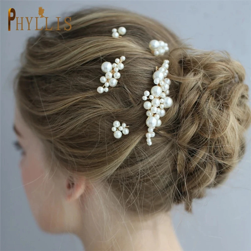 Handmade Pearl Bridal Hair Comb e Hair Pin Set para Mulheres, Ouro, Acessórios Do Casamento, Grampos De Cabelo, Headwear, Jóias, Headpieces, A149