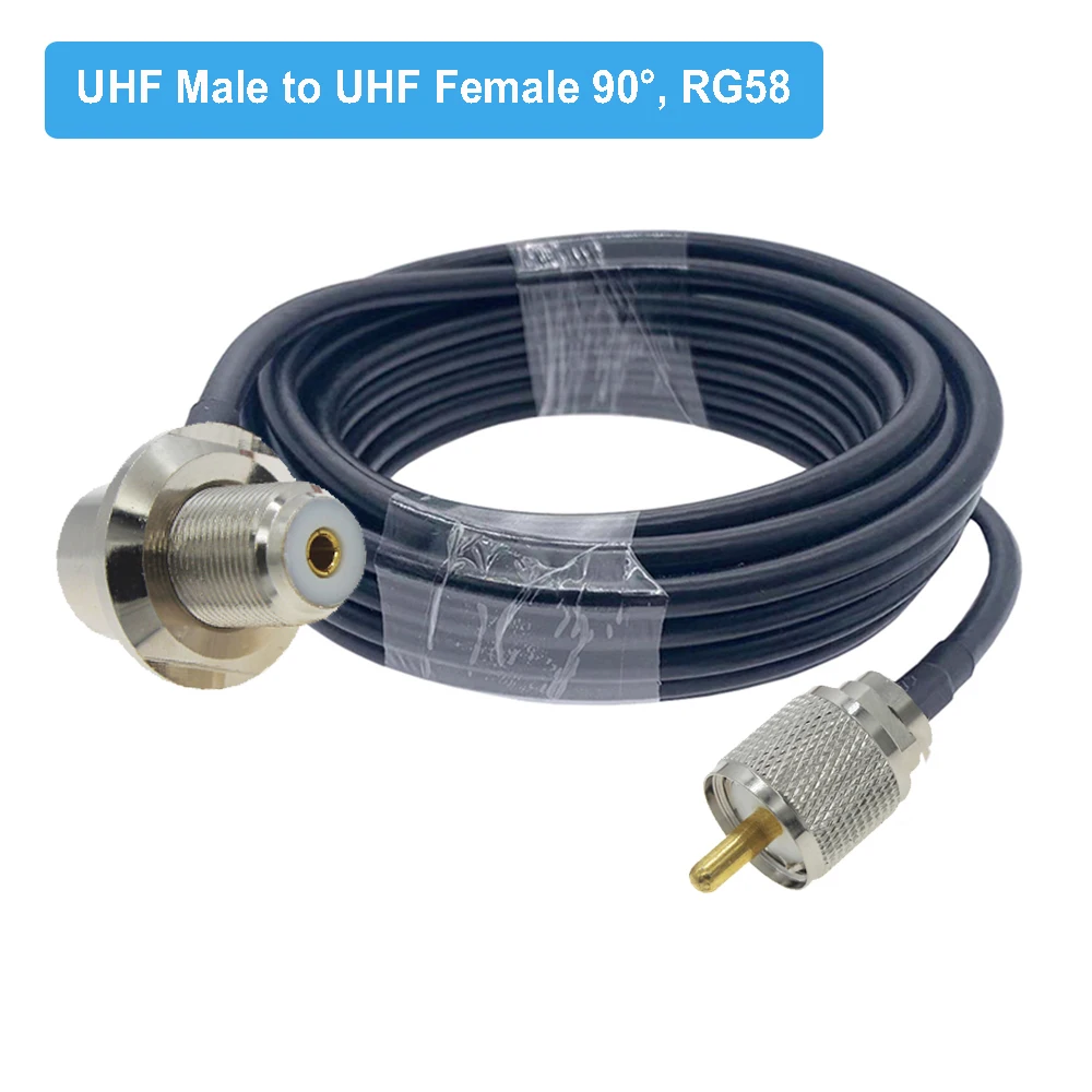 RG58 Coaxial Cable PL259 UHF male to UHF male connector RF Adapter Coax Ham Radio Extension Cable 50ohm 30CM 50CM 1M 2M 5M 10M