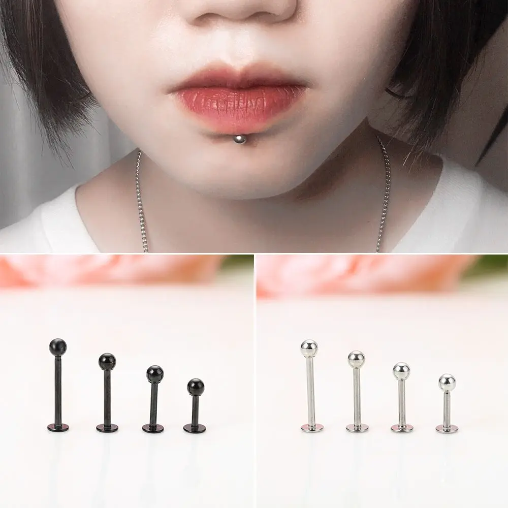 เงินสีดําเครื่องประดับ Helix กระดูกอ่อน Tragus แหวนจมูก Tragus ต่างหูเจาะหู Ear Stud