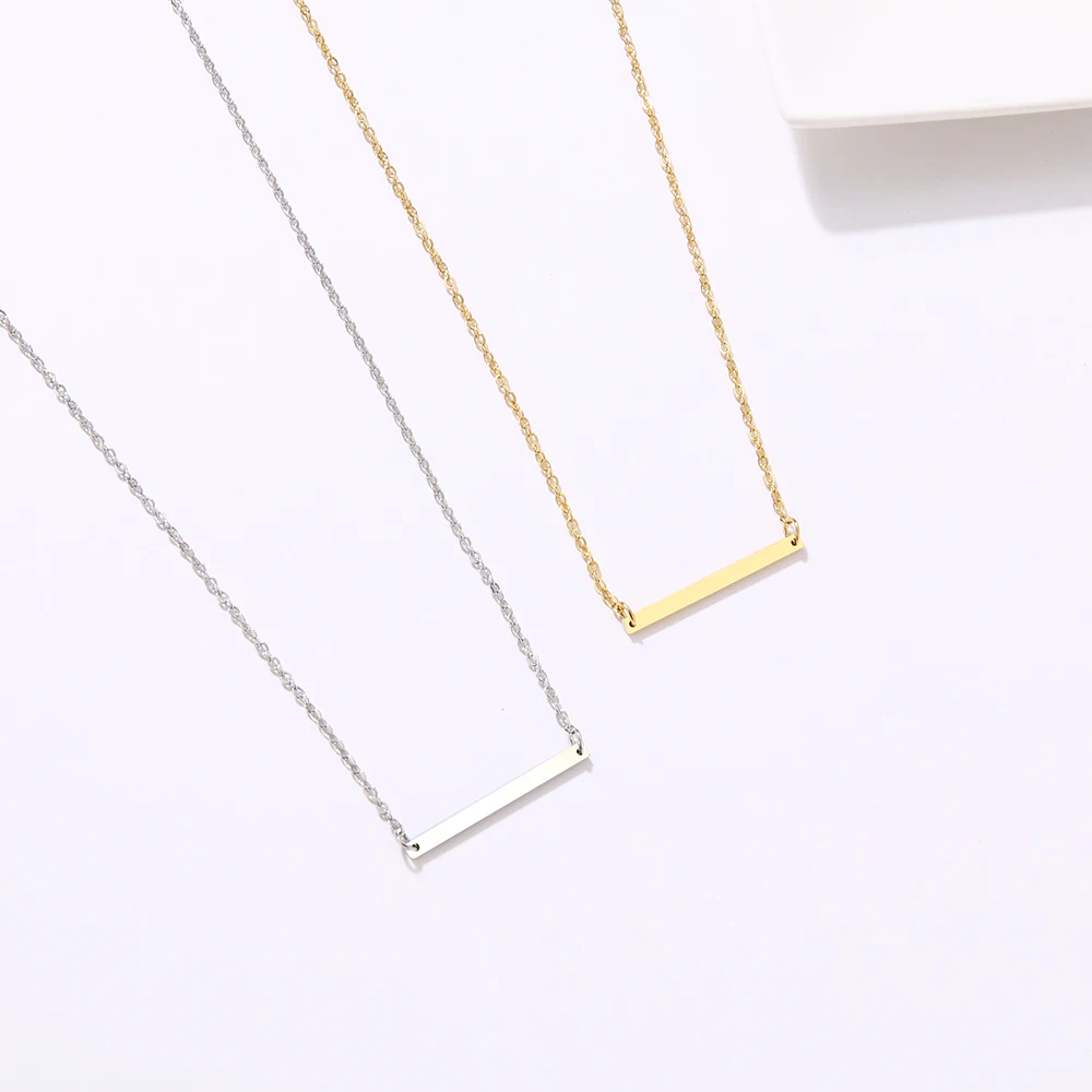 DOTIFI For Women Necklaces Simple Cross Bar Pendant Stainless Steel Necklace Fashion Jewellery image 6