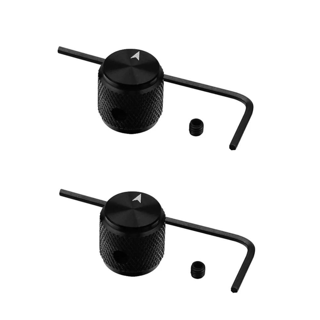 FLEOR 2pcs Aluminum Metal Guitar Volume Control Knobs Amplifier Knobs with Allen Wrench for Electric Guitar Bass