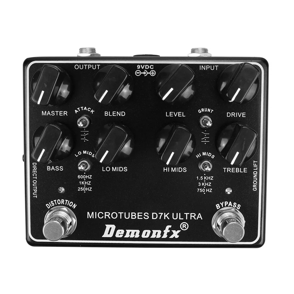 DemonFX-Bass Preamp Pedal, High Quality, Microtubes D7K Ultra V2