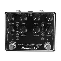 DemonFX-Bass Preamp Pedal, High Quality Microtubes, Ultra V2, D7K