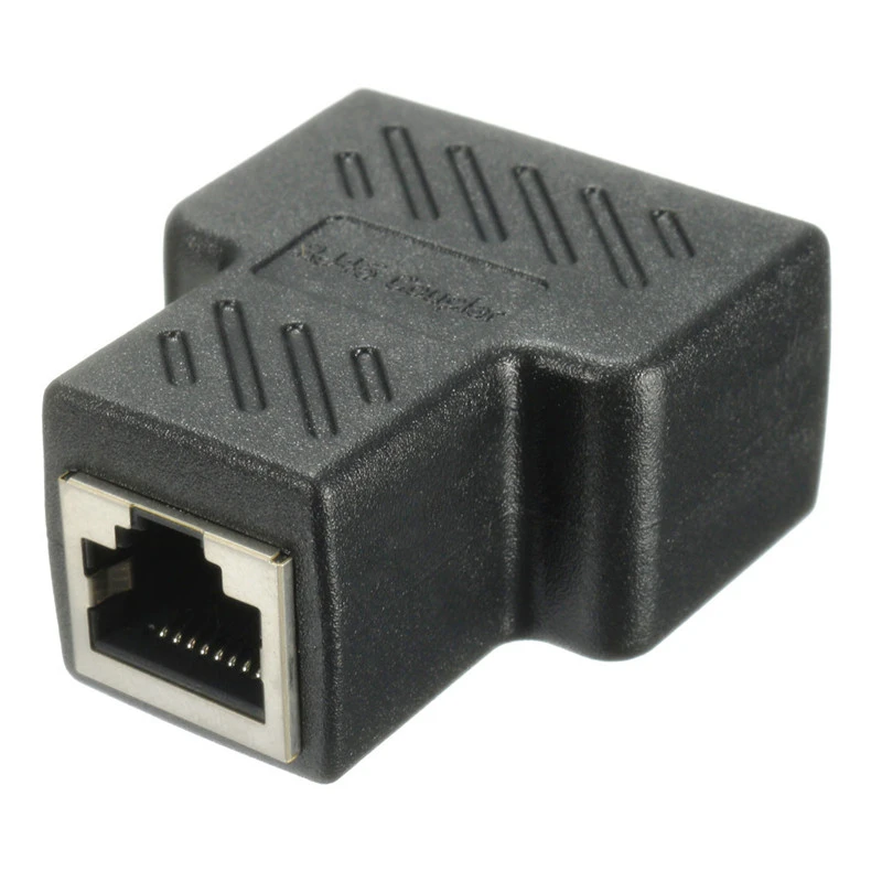RJ45 Coupler Female Connector 2 Way RJ45 Network Splitter Adapter Extender, LAN Connector,Suitable for Cat5 Cat6 Ethernet