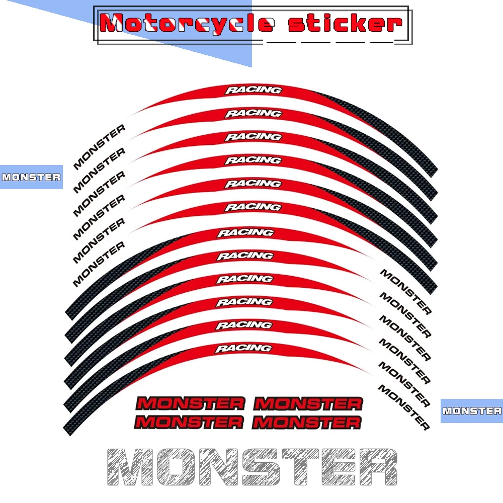 Motorcycle rim reflective protection sticker night safety warning decal for DUCATI MONSTER monster 695 696 796 1100S 1100 797 79