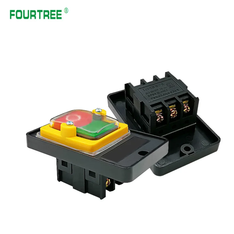 KAO-5 Push Button Switch Waterproof KAO-5M KAO-5H10A 220V 380V For Cutting Machine Bench Drill Switch Power On/ Off Switch