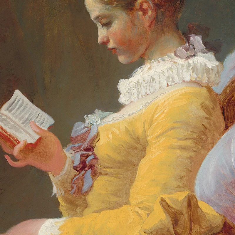 فتاة القراءة Vintage النفط الطلاء على قماش الملصقات العتيقة امرأة قارئ صورة الفن طباعة الفتيات غرفة مكتب ديكور جدران المنزل
