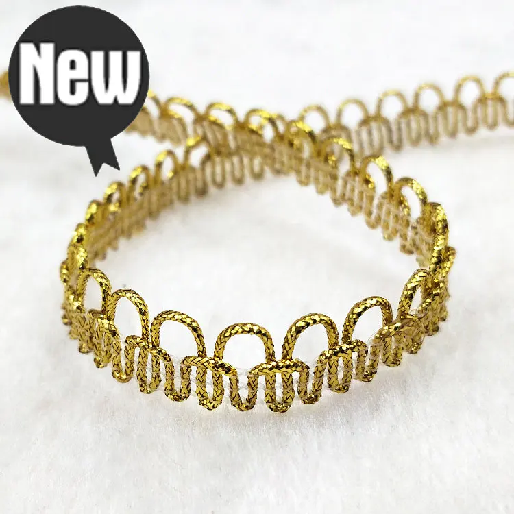 5Yards Silver Braid Lace Belt Clothing Accessories DIY Handmade Craft Wedding Party U Shape Trims Curved Sewing Lace Accessories