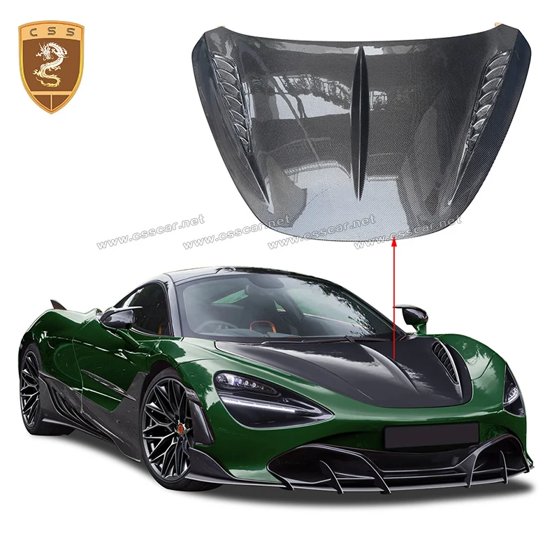 Real Carbon Fiber Car Hood Engine Cover For 2017 Mclaren 720s Coupe TP Style Front Engine Cover Auto Bonnet Modification Parts