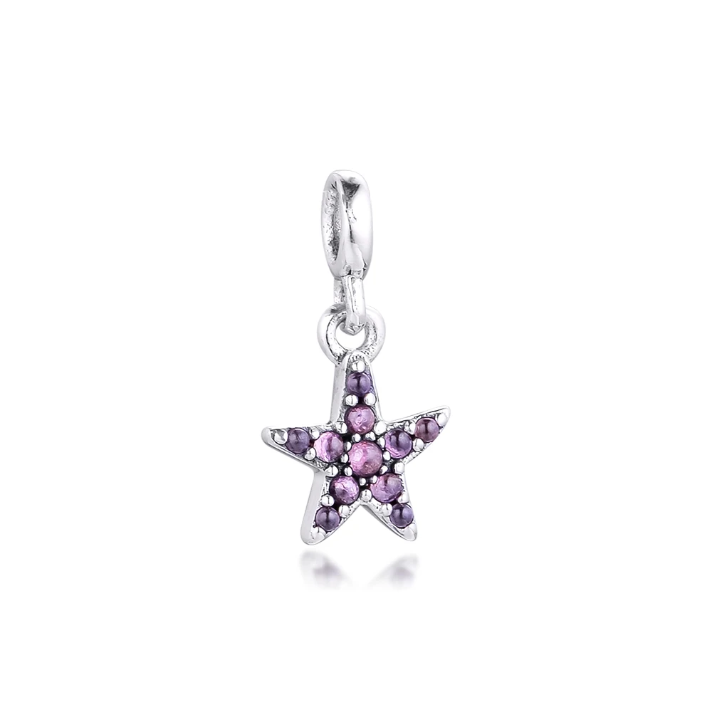 

My Pink Starfish Dangle Charm Silver kralen voor sieraden maken Fits 925 Silver Original Small Charms Me Bracelets For Woman DIY