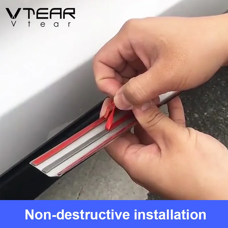 Vtear For Geely Coolray SX11 BelGee X50 exterior door trim strip accessories car frame chrome styling body stainless steel parts