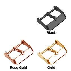 New 100pcs/Lot Watch Buckle 304 Stainless Steel Watch Buckle Smooth Polish With Spring Bar 14MM 16MM 18MM 20MM 22MM 24MM