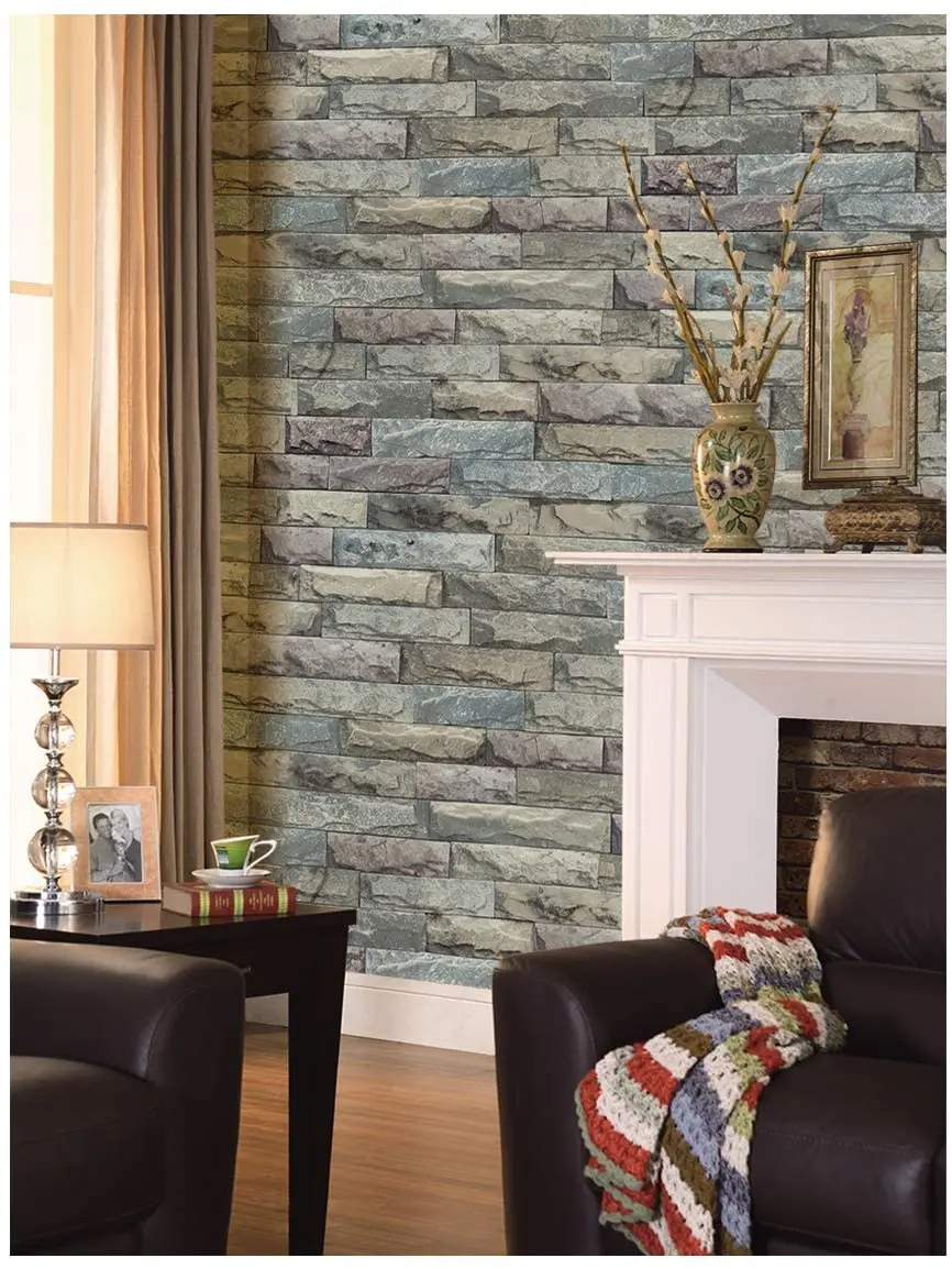 HDHome 10M Peel and Stick Wallpaper Brick Removable Wallpaper 3D Effect Textured Self Adhesive Wall Paper for Bedroom Home Decor