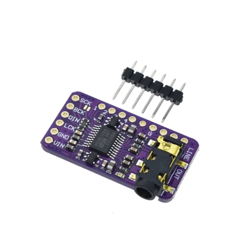 Interfejs I2S PCM5102A dekoder DAC GY-PCM5102 moduł odtwarzacza I2S dla Raspberry Pi płyta formatu pHAT cyfrowa karta Audio PCM5102 4