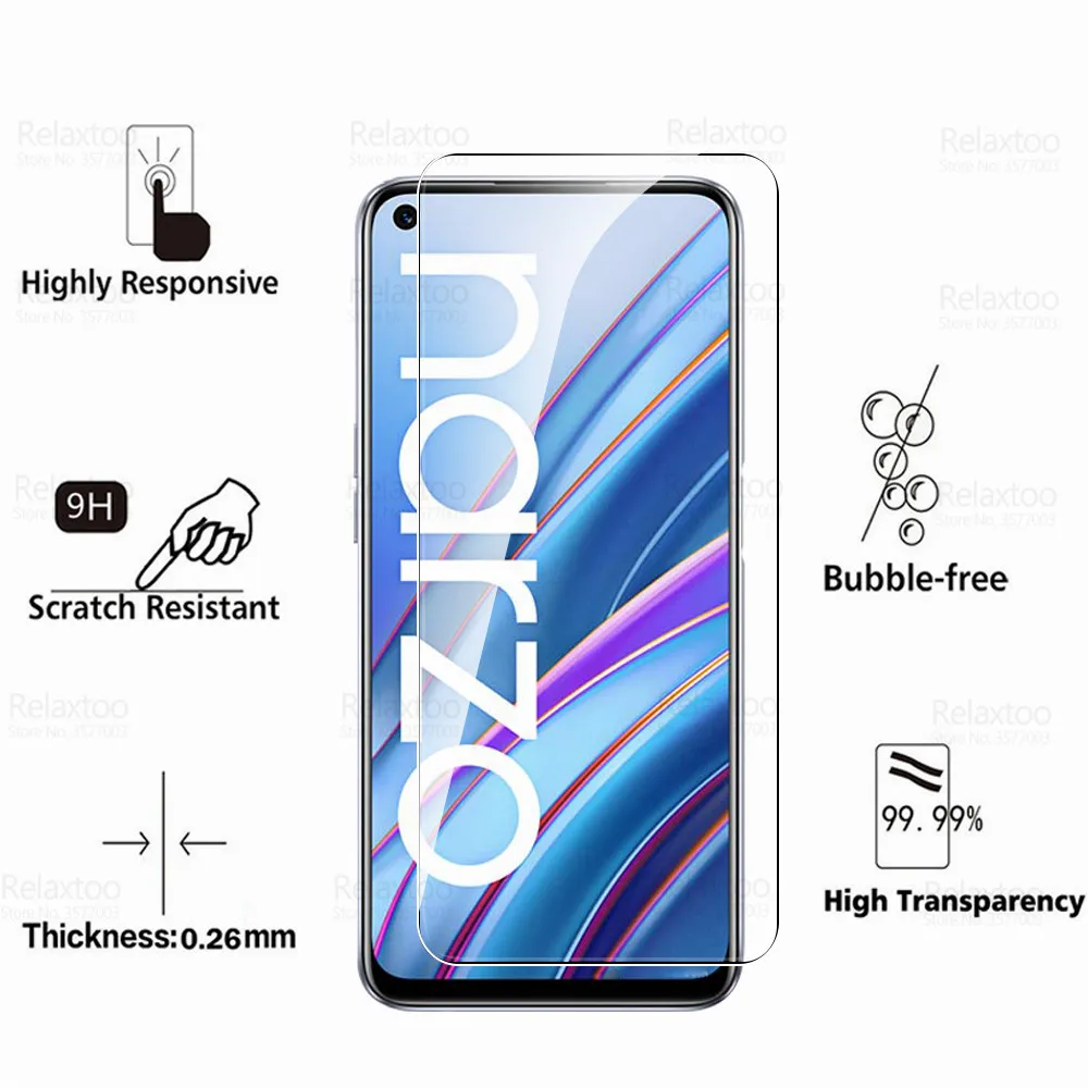 3 To 1 Camera Tempered Glass For Oppo Realme Narzo 30 Glass Realmi Narzo30 4G 2021 6.5