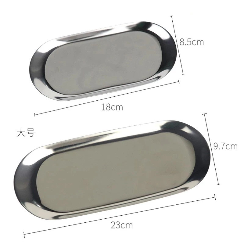 1pcs Golden Silver Stainless Steel Tray Surgical Disinfection Plate For Eyebrow Lips Tattoo Sterilization Tools