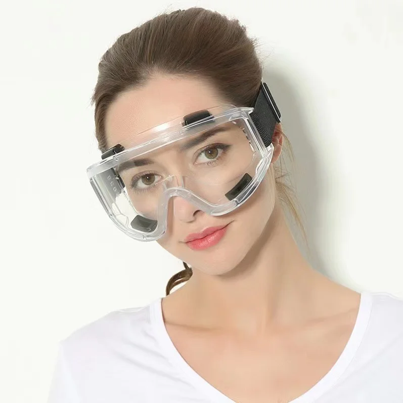 Safety Anti-Fog splash Goggle Dust-Proof Wind-Proof Labor Work Lab Eyewear Eye Protection Protective Research Glasses Clear Lens