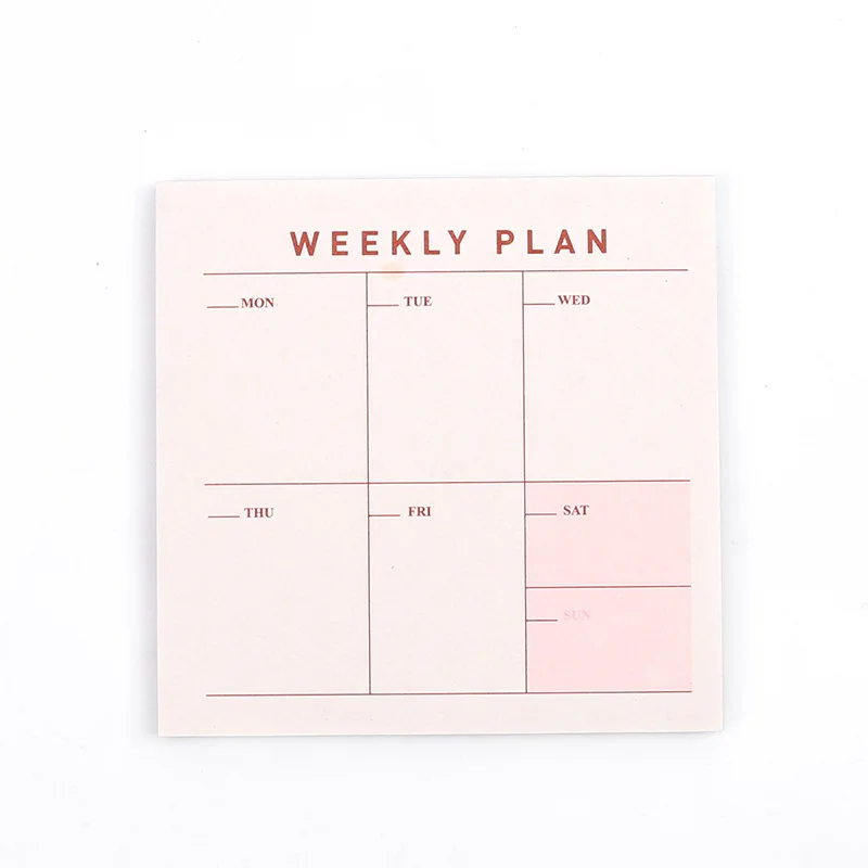 Working Memo Schedule Book Planner Memo Pad 60 Pages Sticky Note Diary Stickers Scrapbooking Sticky Office School