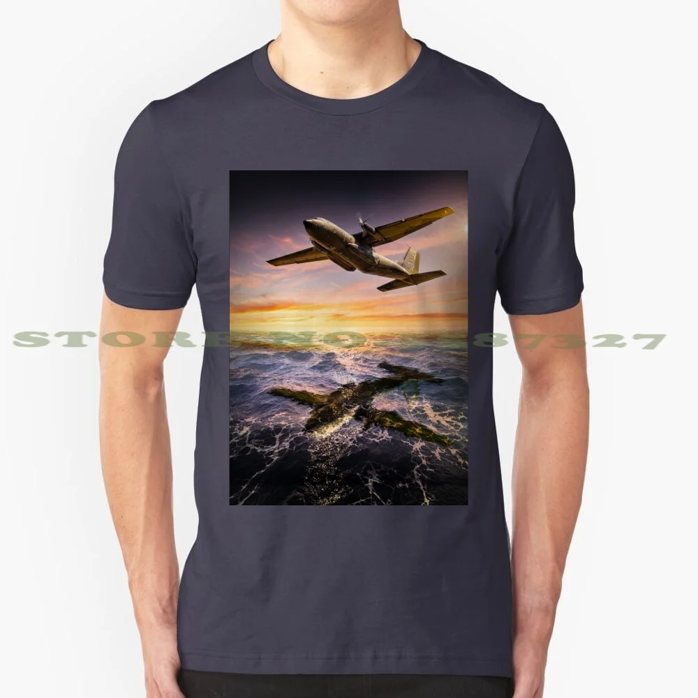 Transport Over The Ocean 100% Cotton T-Shirt Aviation Transport Plane Transall C160 Hercules Heavy Lift Aircraft Military