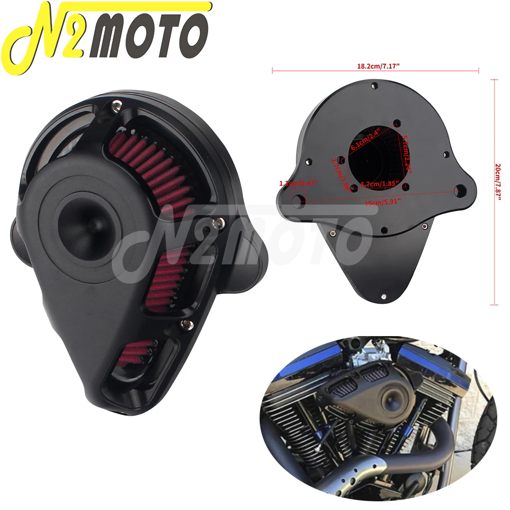 Motorcycle Air Filter Multi-Angle Air Cleaner For Harley Sportster XL 04-up Dyna 00-17 Softail 00-18 Touring FLHX FLHR 2000-18