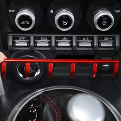 For Toyota 86 GT 12-20 Stainless stee Car Air conditioner button divider frame Stickers For Subaru BRZ ZC6 12-20 car accessories