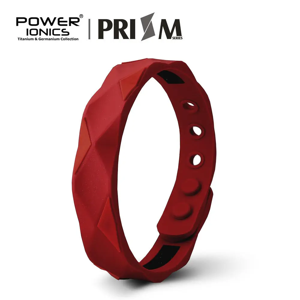 Power Ionics Prism 2000 Ions Titanium Germanium Silicone Wristband Bracelets For Man Women