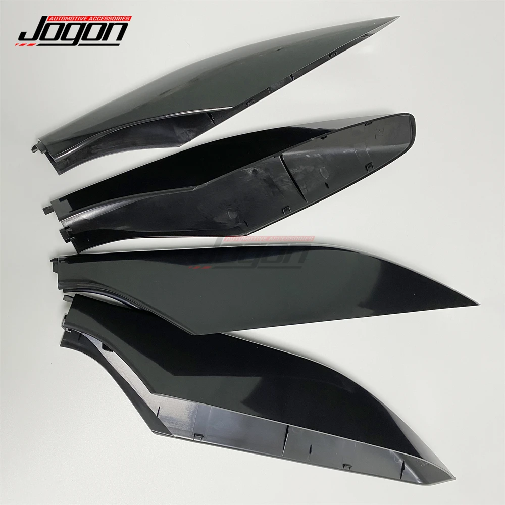 Black ABS Roof Rack Bar Rail End Protection Cover Shell 4PCS For Toyota Land Cruiser Prado Fj120 2003 - 2009