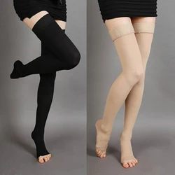 Unisex Knee-High Medical Compression Stockings Varicose Veins Open Toe Stockings for women