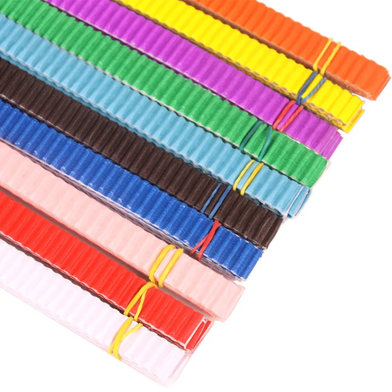 Color craft paper corrugated paper children\'s DIY manual paper origami materials corrugated paper slip 60PCS